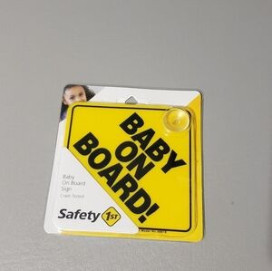 3/$15 new safety first baby on board sign